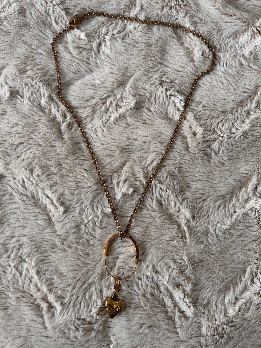 Juicy Couture Gold-Tone Heart Charm Pendant Necklace